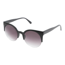 Load image into Gallery viewer, Round Cat Eye Sunglasses Black
